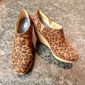 Dr. Scholl’s Leopard Print Wedge Ankle Boots